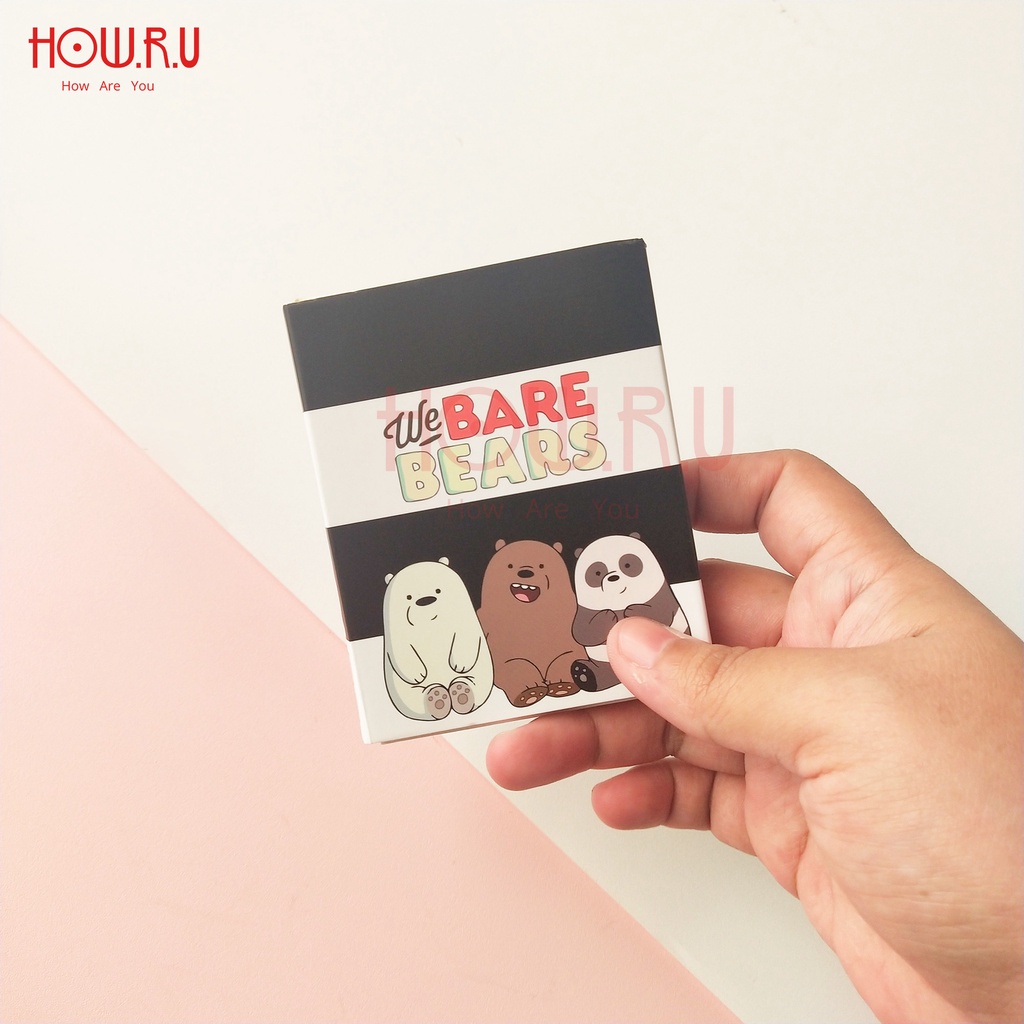 HOW.R.U | Notes Mini / Pocket Size Untuk Tulis Catatan 4 Motif We Bare Bears NBY615