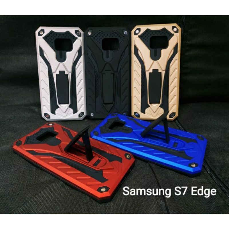 Samsung S7 Edge Phantom Series Stand Iron Hardcase Spigen touch armor case Robot