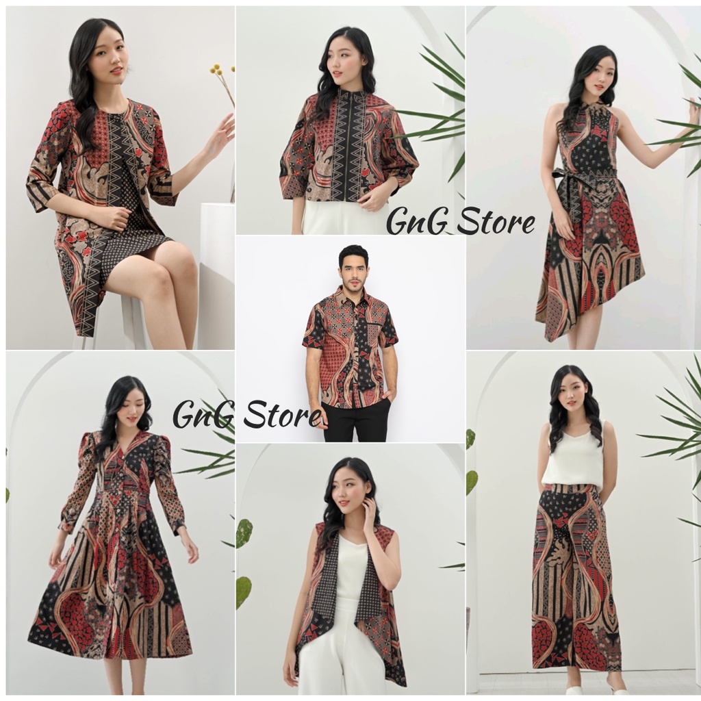 Dress Batik 252 MTS /Batik Wanita Modern/ Batik Seragam/ Batik Jumbo/ Batik Couple