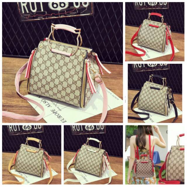 Promo Gucci Multifungsi 6842 #kssbtm (bisa tenteng, ransel, selempang) TAS FASHION IMPORT BATAM