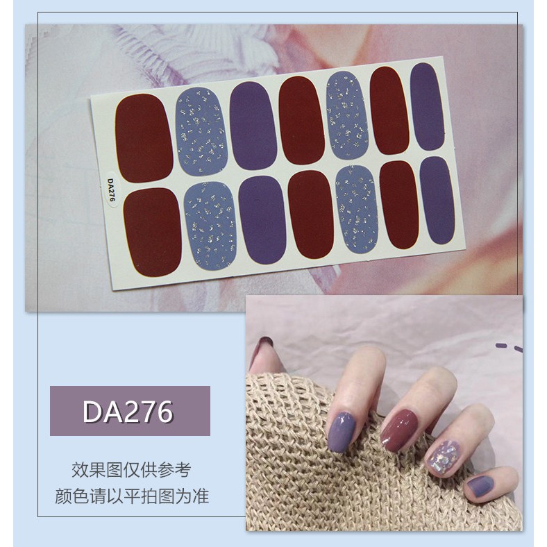 &lt;Jjoygirl&gt;DA Nail Sticker Motif / Sticker Kuku / Stiker Kuku / Nail Stiker Glitter / Stripes Design