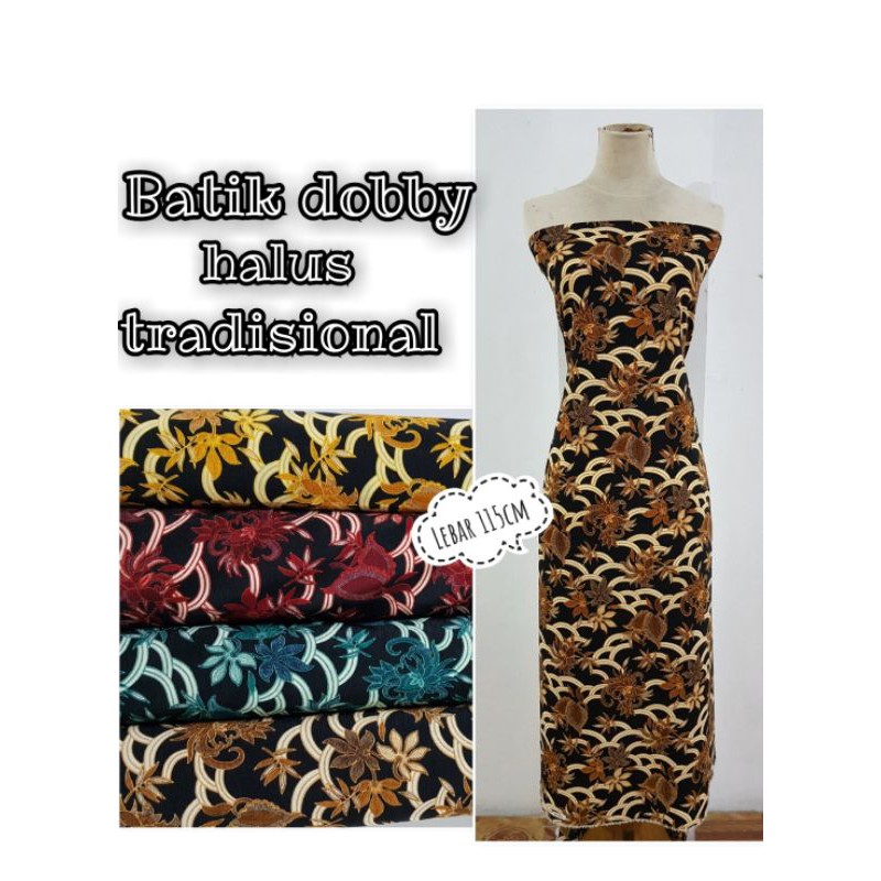 bahan kain batik doby dobby dobi halus tradisional/kain dobby murah meteran