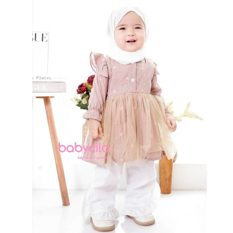 Tunik Cila Polka Mix Tulle by baby cila / Ready S