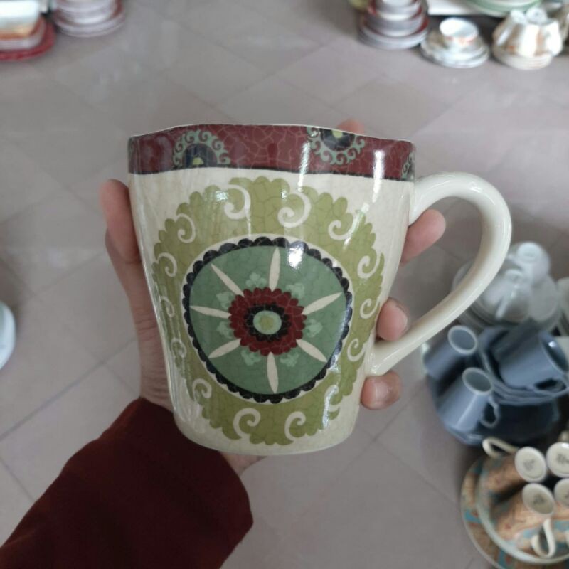 MAROCCO MAROKO MUG GELAS KERAMIK HIAS SANGO MOTIF MAROCO IDE KADO HAMPERS LEBARAN GIFT LUCU