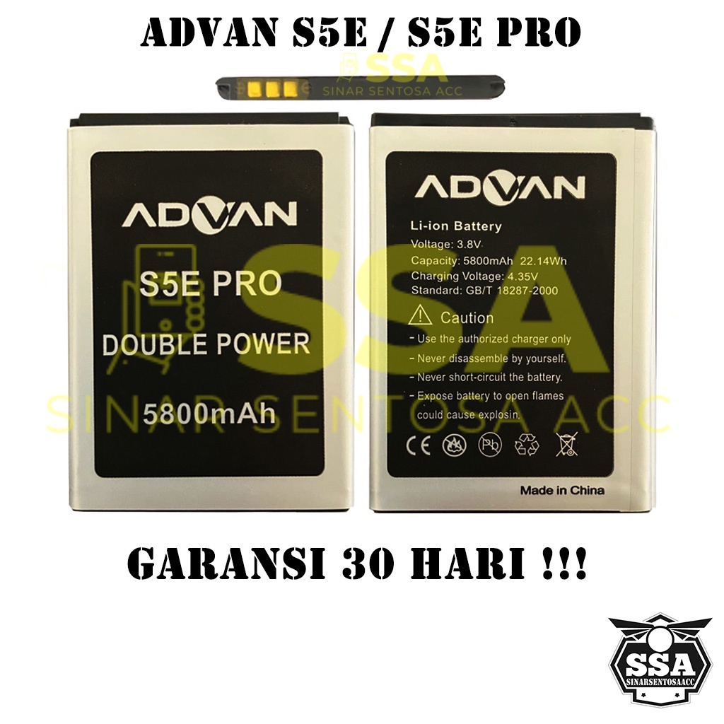 Baterai Original Double Power Advan S5E Pro s5e Batre Batrai Batrei Battery s5epro s 5e s5 e pro Ori HP Batu Batere Garansi Murah Awet