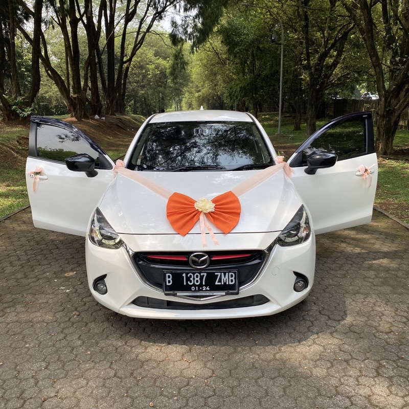 Bunga dekorasi mobil pengantin wedding car cantik murah meriah