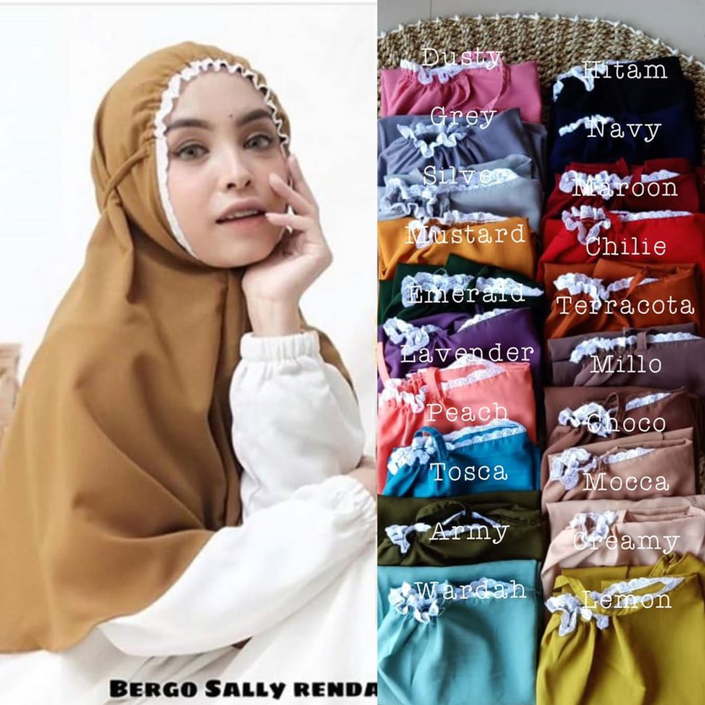 HIJAB KERUT RENDA WAJAH