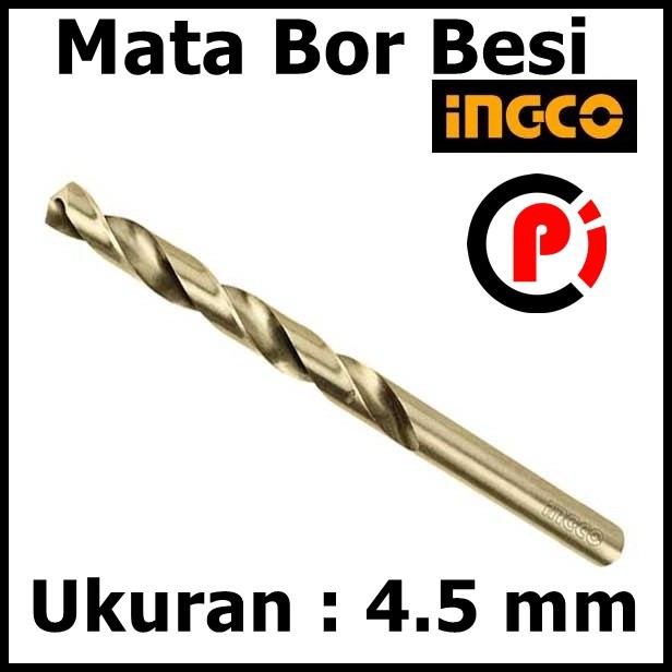 INGCO Mata Bor Besi HSS Drill Bit Basic Ukuran 4.5mm 4.5 mm