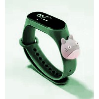 Jam Tangan Anak LED Digital display Elektronik Motif karakter kartun Lucu Murah-Tikus Hijau