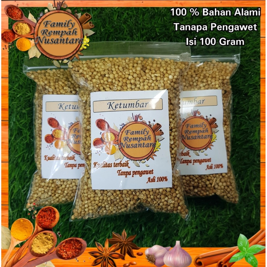 

ketumbar asli isi 100 gram kualitas premium bumbu dapur