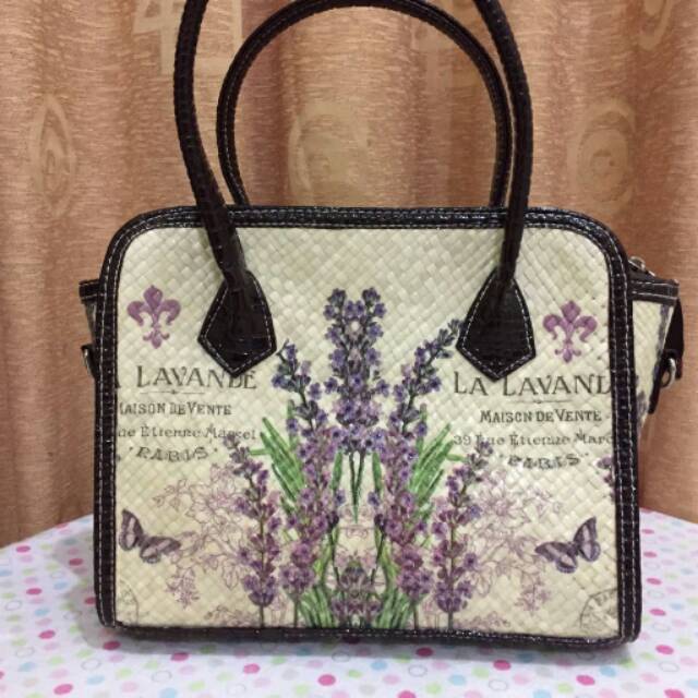Tas Pandan Decoupage
