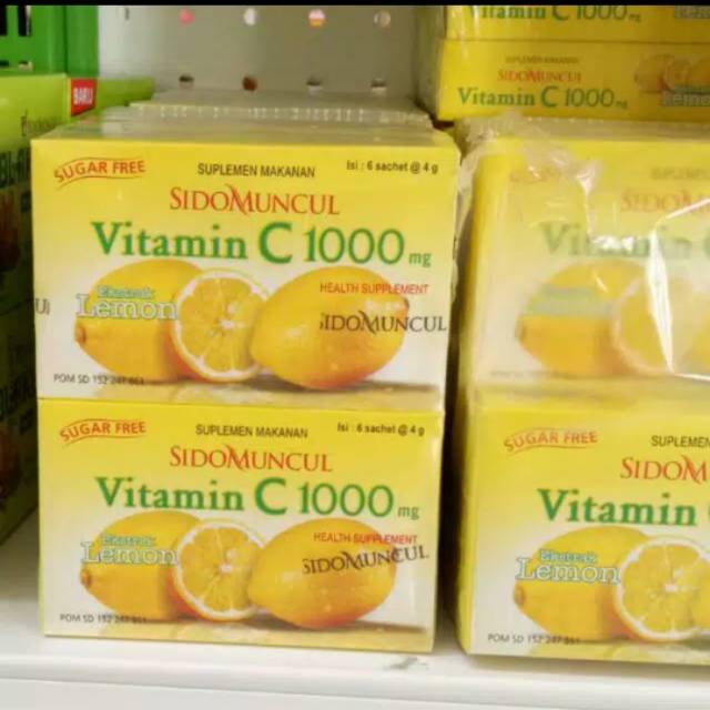 Vitamin C 1000 Mg Sidomuncul 1 Kotak Isi 6 Sachet Shopee Indonesia