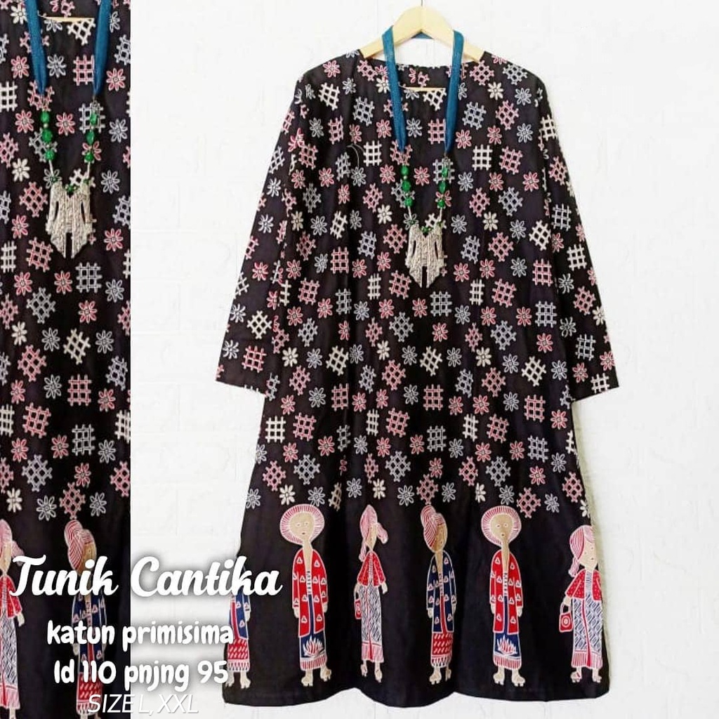 Tunik batik wanita jumbo ld 130 modern premium kekinian tunik kantor terbaru ORIGINAL BATIK SOLO