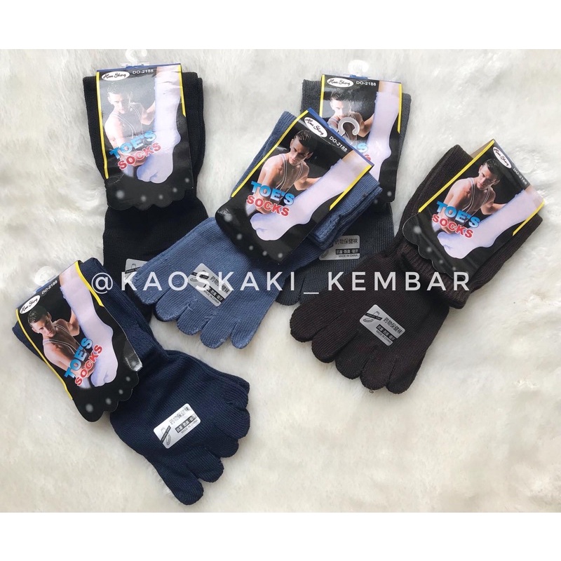 Satu Pasang Kaos Kaki 5 Jari / Lima Jari Unisex Import