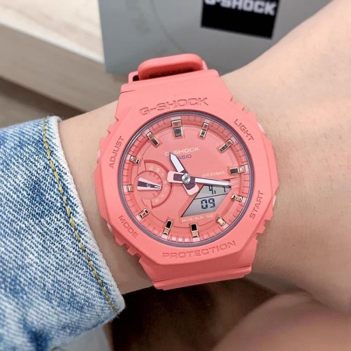 Jam Tangan Wanita Casio G-Shock GMA-S2100-4A2DR Ladies Pink Digital Analog Dial Pink Original