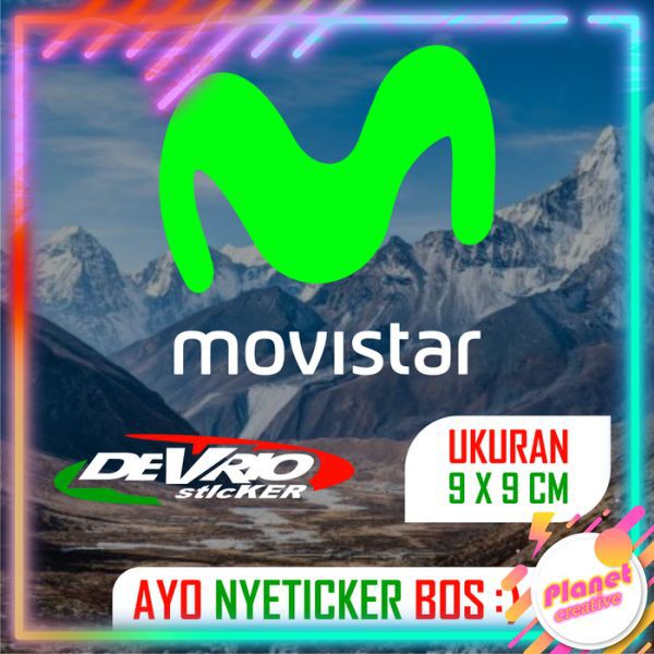 

Stiker Movistar 1 (Cutting Sticker) 9 x 9 cm