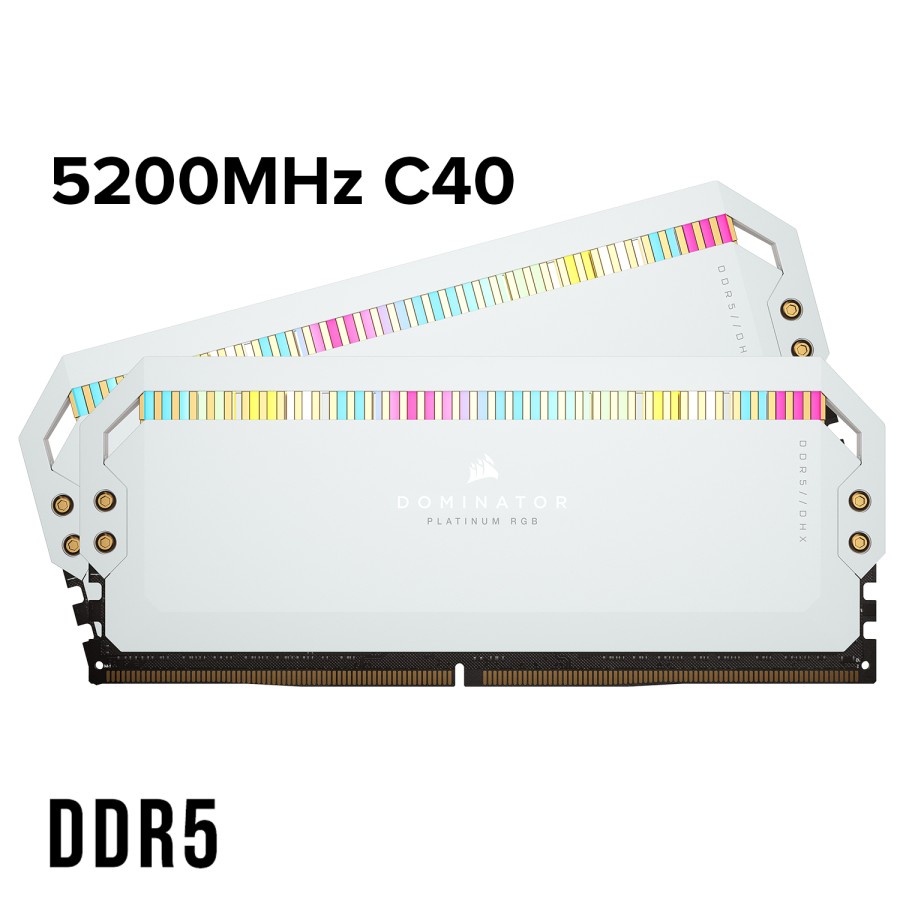 CORSAIR DOMINATOR PLATINUM RGB 64GB 2x32GB DDR5 5200MHz C40 Memory Kit