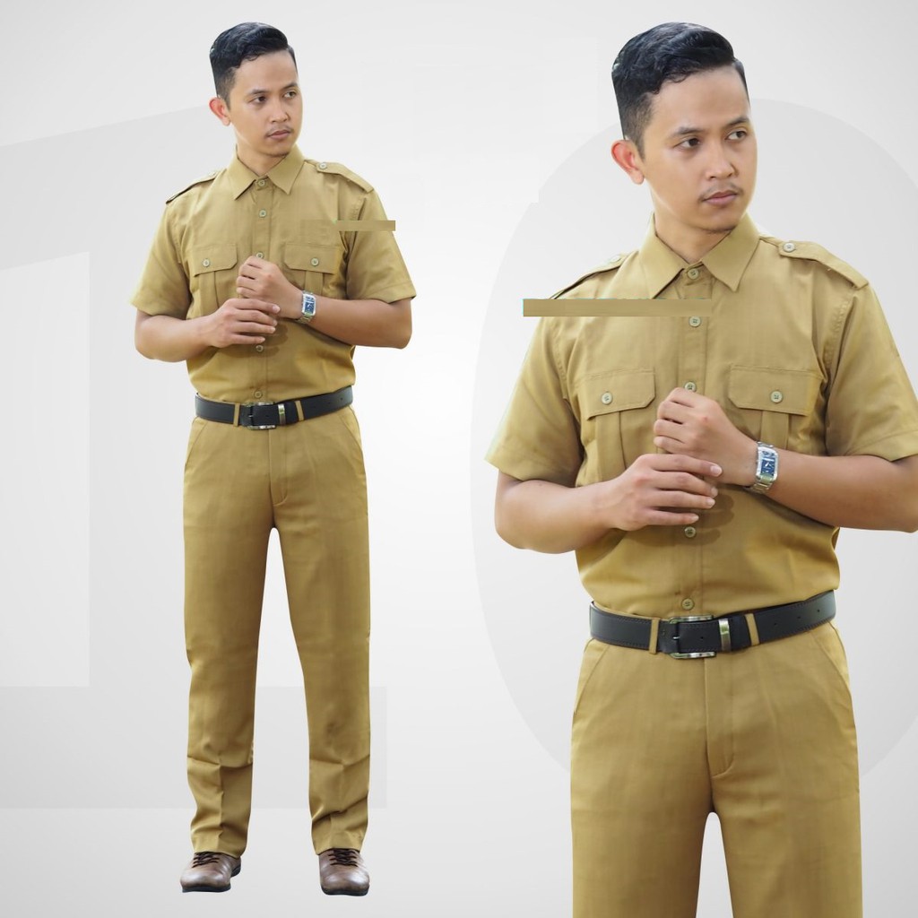 Termurah di Shopee    Baju Seragam PNS / Pemda / Khaki / Keki Setelan Murah Bandung (bisa COD)