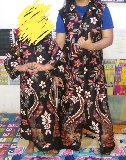 Batik Couple Keluarga Sania Ruffle Ori Ndoro Jowi Dnt