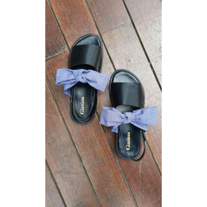 Sandal Wanita / Gianina - La Ribbon Platform Sandals