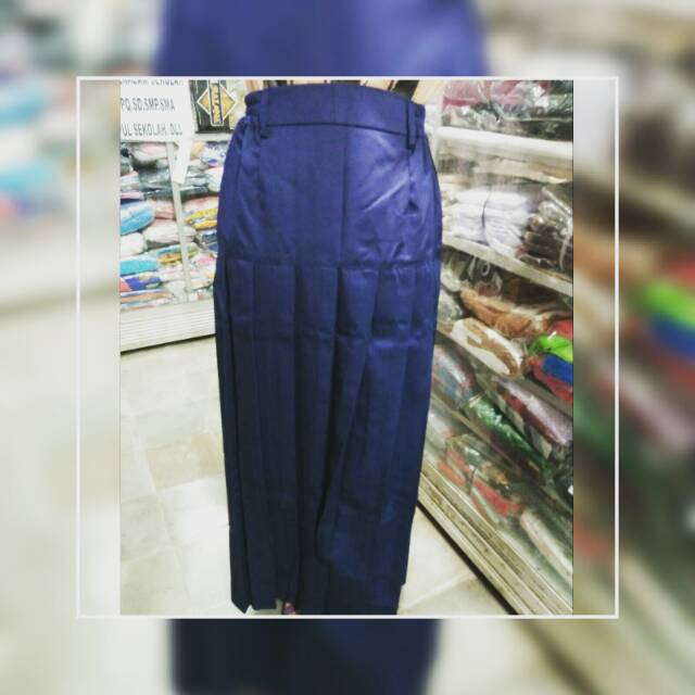 ROK PANJANG BIRU SMP REMPEL TURUN PINGGANG