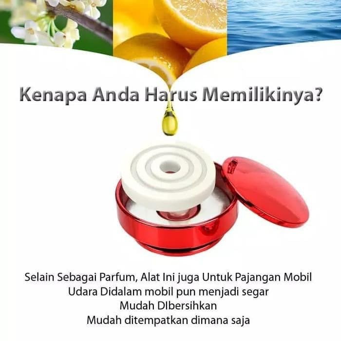 [BISA COD] Parfum Pewangi Pajangan Dekorasi Mobil double Ring Putar Bergoyang 360 - Random