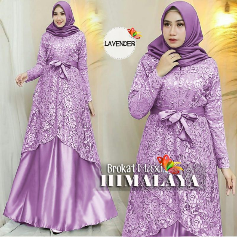 MAXY HIMALAYA MUTIARA, BRUKAT, VELVET, GAMIS, HIJAB, MUSLIM, DRESS