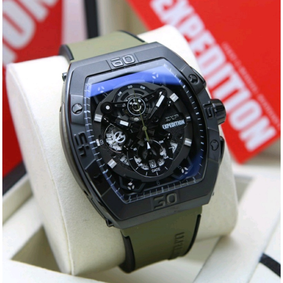 Expedition EXP 6800 / E 6800 Jam Tangan Pria Original Size 4,8 Cm x 5,3 Cm