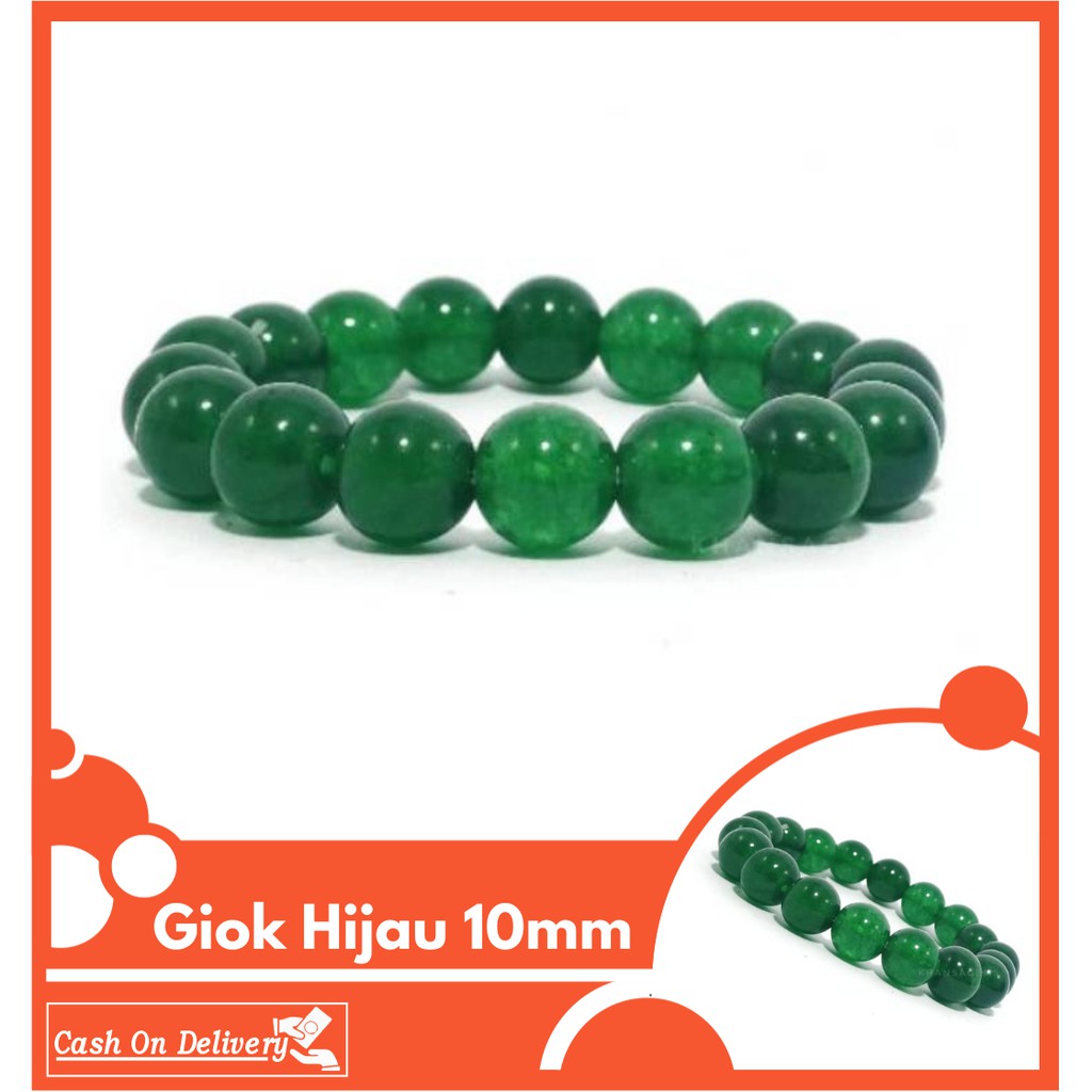 Gelang Batu Giok Hijau Kristal Bisa Untuk Pria Dan Wanita Harga Promosi