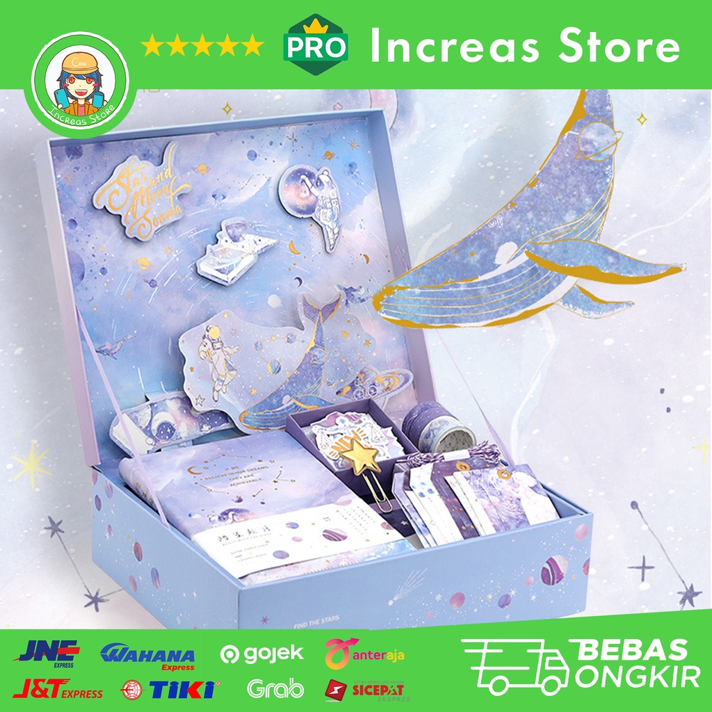 

Aesthetic Diary Gift Full Set - Notebook | Washi Tape | Sticker | Sticky Notes | Hang Tag | Bookmark | Card | Paper Bag | Hadiah | Buku | Anak | Unik | Hampers | Catatan | Lucu | Imut | Cantik | Koleksi | Kejutan | Decoration | Memo | Plan