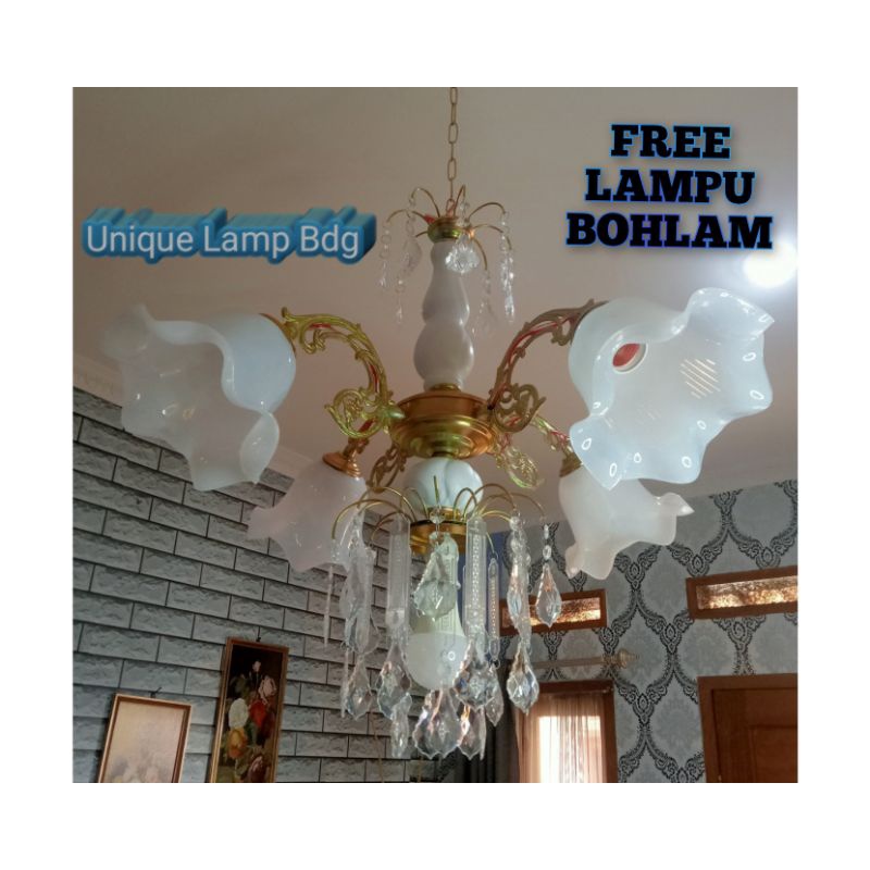 Lampu hias gantung/lampu hias cabang 4/lampu hias bohlam 5