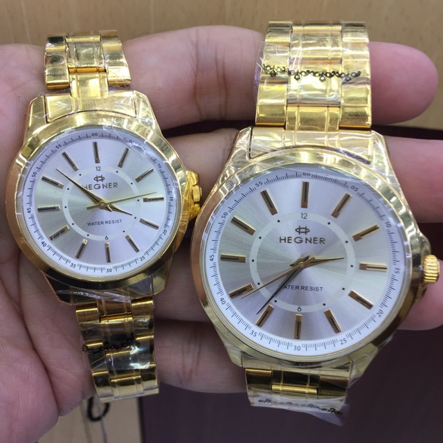 Hegner original tali rantai gold plat putih 1 couple pria/wanita 1250G/L