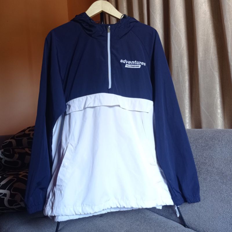 thrift jaket hangten jaket outdoor navy