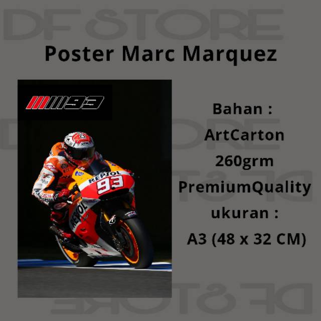 Poster Moto Gp marc marquez 93 & bisa custom