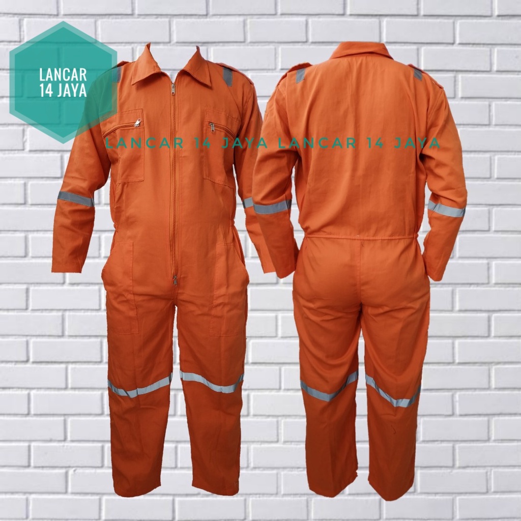 Wearpack Katelpak Skotlet Coverall Seragam Bengkel Baju Kerja Bahan Exclusive twill dengan Reflektor