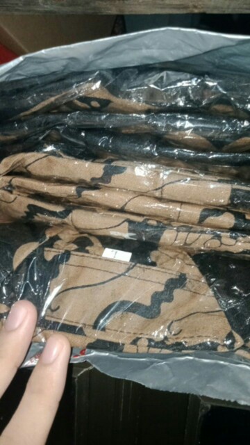 Kemeja Batik Pria Lengan Pendek Lawasan Coklat Size M L Xl Xxl Baju Formal Non Formal Seragam Kantor