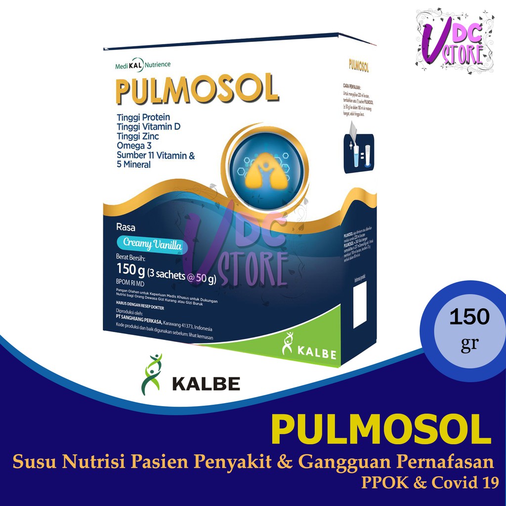 

PULMOSOL - Nutrisi Susu penderita Gangguan Pernafasan PPOK Covid 19