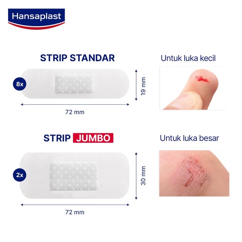 Hansaplast Transparan isi 10 Mix Transparant Transparent