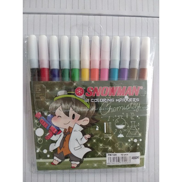 

Spidol Kecil Snowman 12 Warna