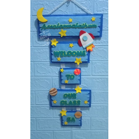 hiasan dinding kelas/pajangan dekorasi kelas welcome