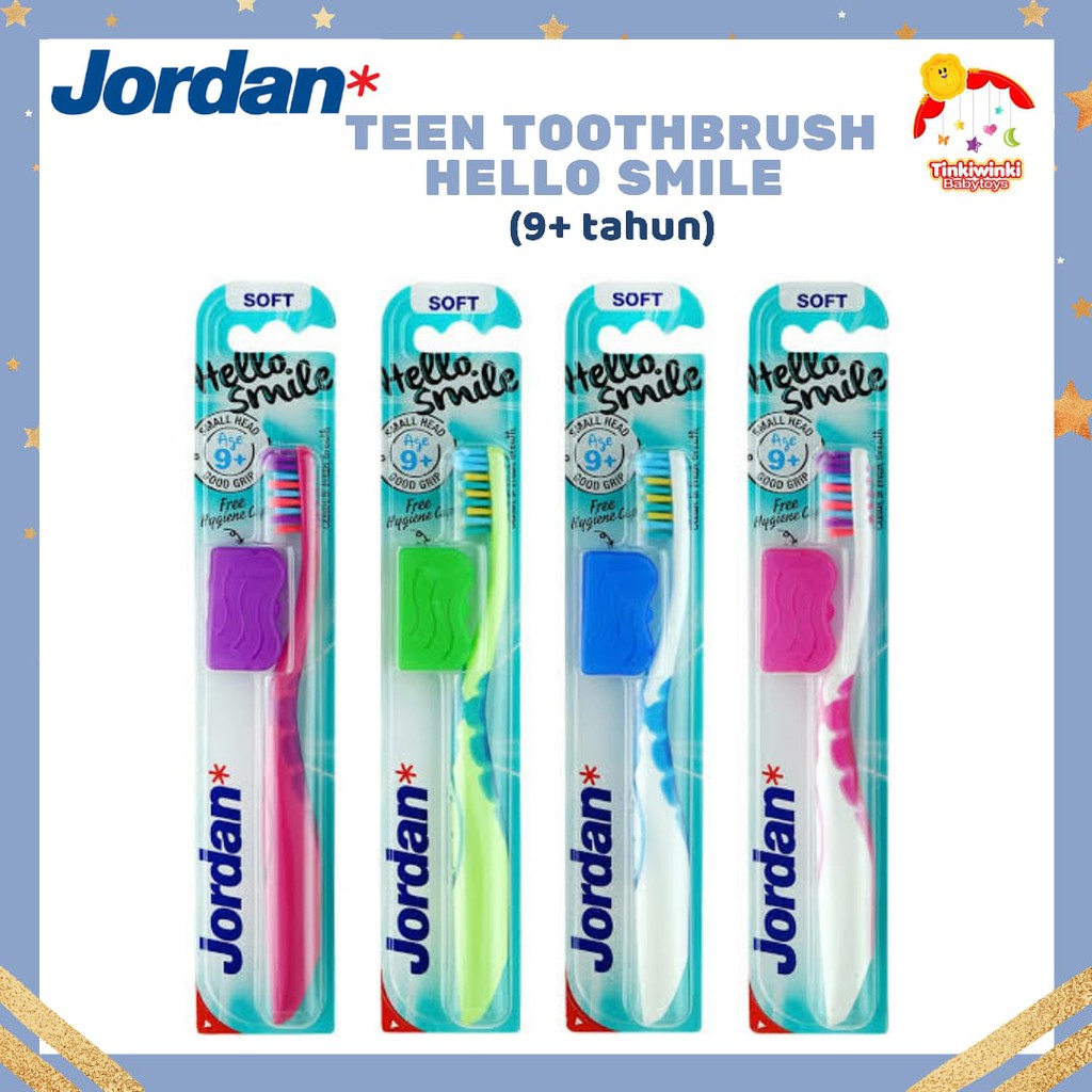 JORDAN teen HELLO SMILE 9+ YEARS Kids Baby Toothbrush