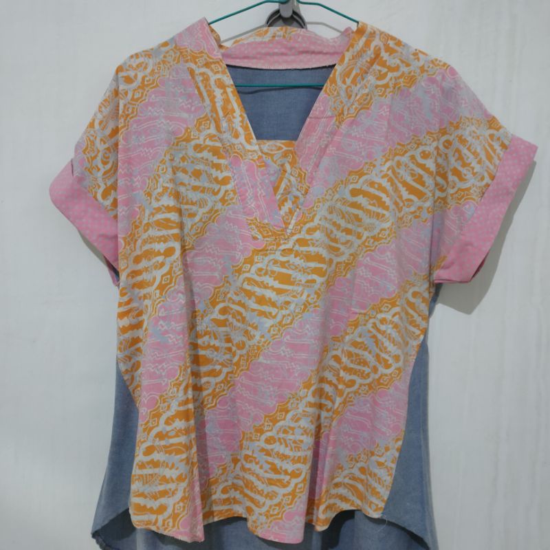 Blouse-Batik-Modern-kombinasi-big-size