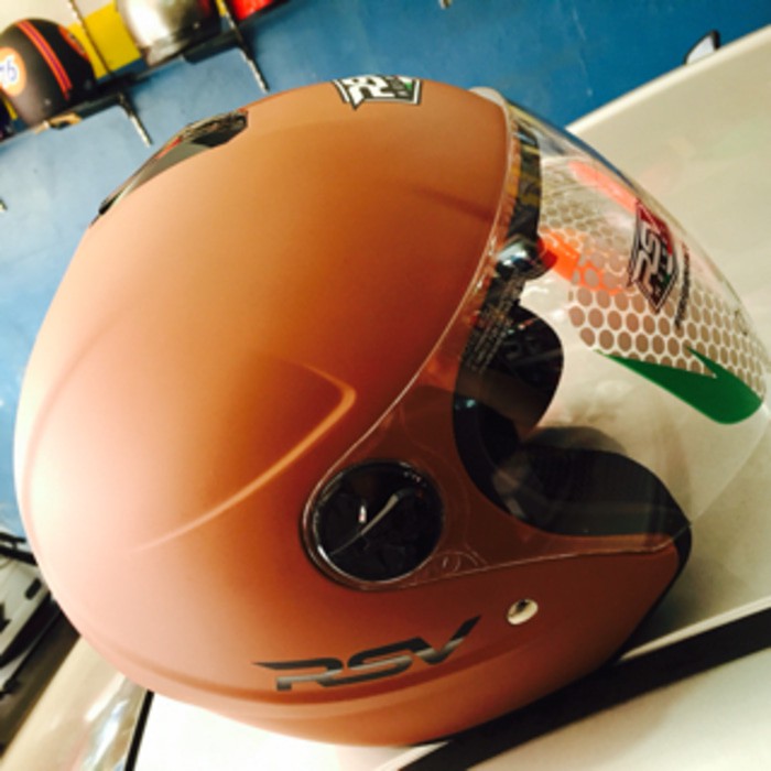 helm RSV replika nolan matt brown doff coklat doff 2in1 pet+visor