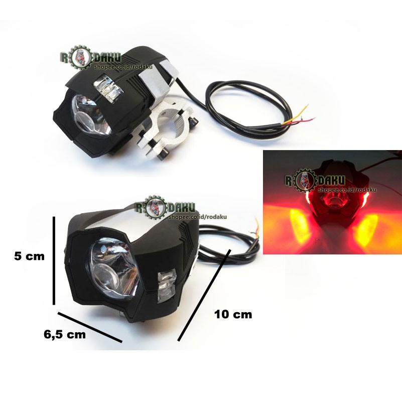 Lampu Tembak LED Headlight Cree BILED Sorot Strobo Stang Motor