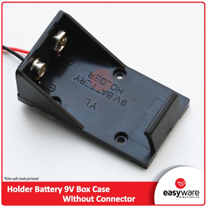 9V Battery Box Case Holder without connector - Holder Battery 9V