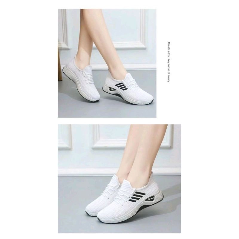 MKT , Sepatu Sneakers Garis Korea/ Sepatu Sneakers Wanita Garis Korea, SW05-2