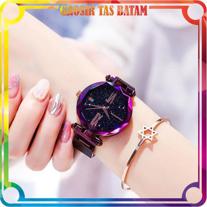 

lidya_viani JT008 Jam Tangan Wanita Magnet Starry Night Premium Fashion Couple Import