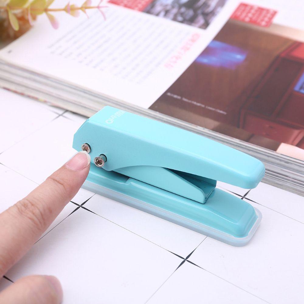 Lanfy Hole Punch Portable Warna Solid Pemotong Kertas Alat Tulis Kantor Loose-Leaf Binding Supplies 6mm Lubang Tunggal