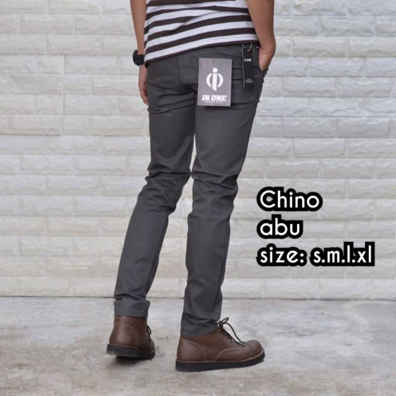 Celana Panjang Chino Abu tua / drak grey