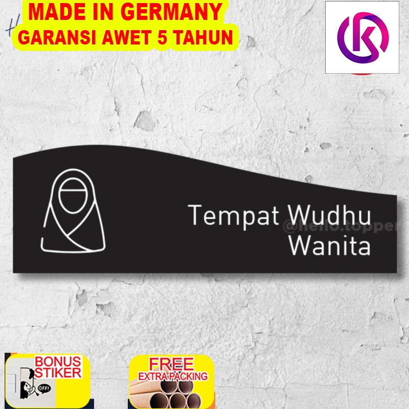 

Terlaris Sign Board Tempat Wudhu Wanita Ekslusif Print Signage Akrilik - Hitam